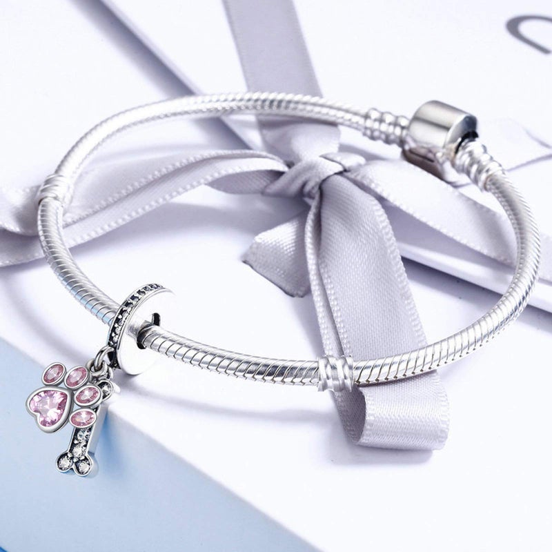MUERDOU Love Heart Dog Dangle Charm fit for Pandora Charms Bracelet I Love You to the Moon and Back Charm - Image 3